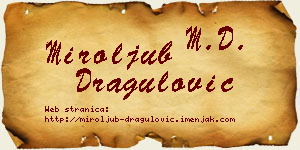 Miroljub Dragulović vizit kartica